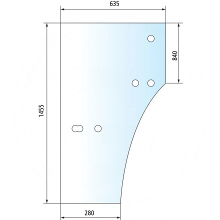 Szyba drzwi prawa Massey Ferguson | VA206264