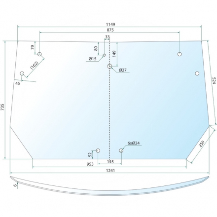 Szyba tylna | 0.015.4272.0/10