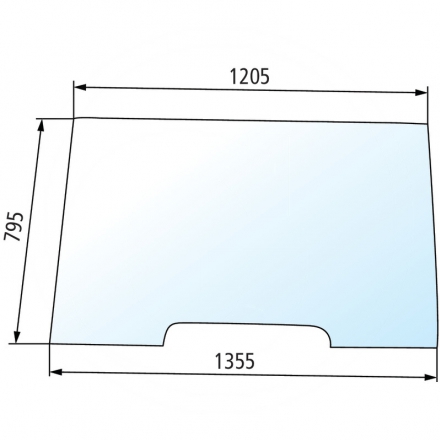 Szyba przednia stała | 190034A5