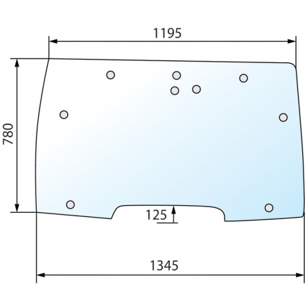 Szyba przednia wystawiana | 238520A3