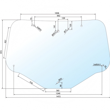 Szyba tylna Case IH | 82030887