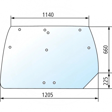 Szyba tylna ze ściętym narożnikiem | 04429137