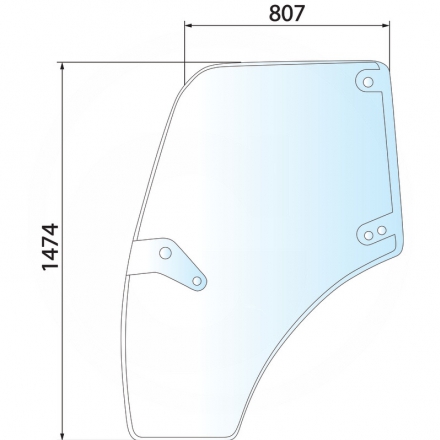 Szyba drzwi lewa | 0.012.1433.0/20