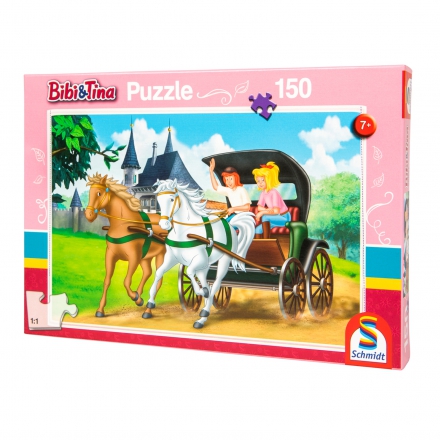 Puzzle, przejażdżka bryczką Bibi i Tiny,  Schmidt 150 elementów