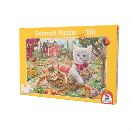 Puzzle, Kociaki w ogrodzie, Schmidt 150 elementów