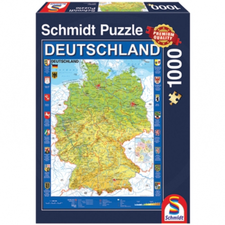 Puzzle, mapa Niemiec, Schmidt 1000 elementów