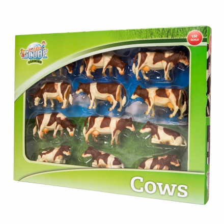 Zestaw brązowych krów, 12 sztuk, Kids globe