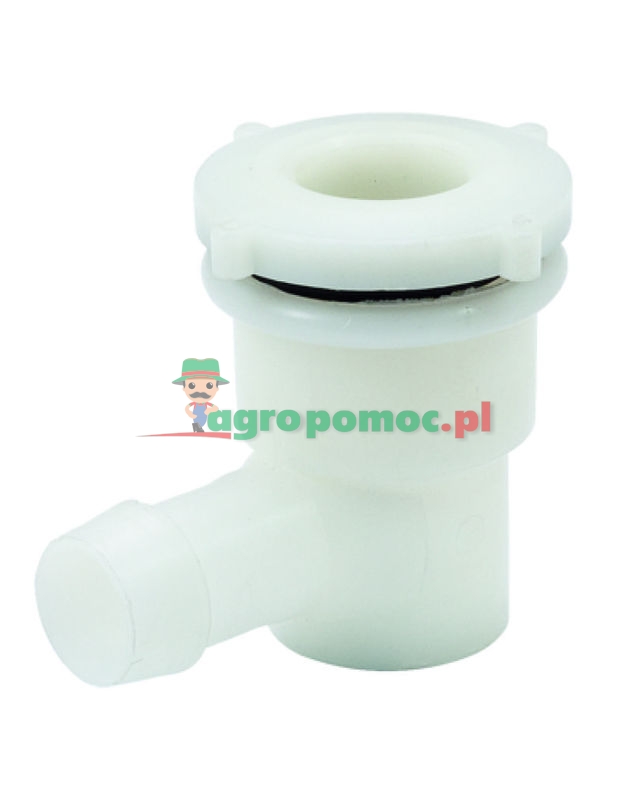 AGTECH Kolanko dolne zbiornika kpl.przelewowe fi 25 | 4027/02-001/0