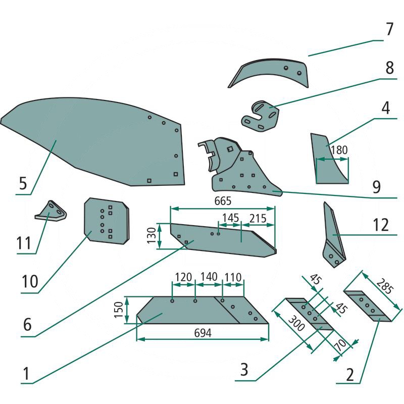 AGTECH Krój nożowy lewy