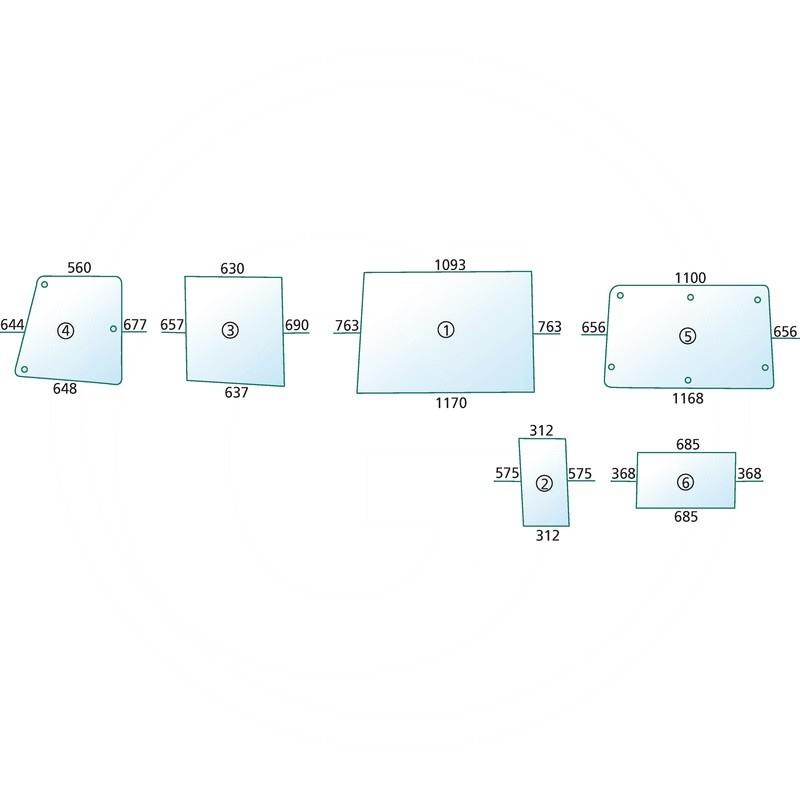 AGTECH Szyba przednia dolna prawa i lewa