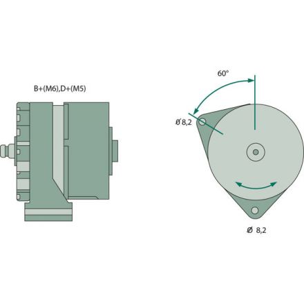 Bosch Generator | 91448C2,.C2R,.C, 91448C1, 86994128