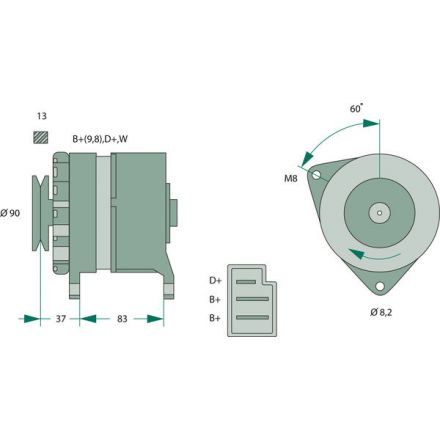 Bosch Generator | 81DB 10300 BA, 1595276