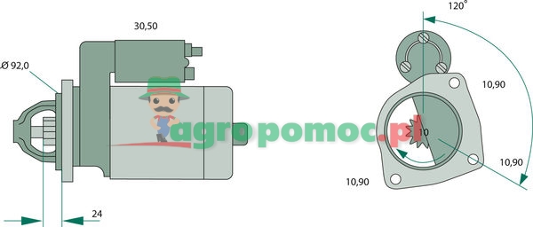 Bosch Rozrusznik | 82DB11000FA, 6092296