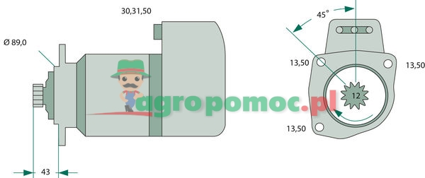 Bosch Rozrusznik | 50 00 785 288 , 50 00 791 383, 50 01 014 196, 00 28 115 089, 50 01 014 227, 58 30 000 632, 58 30 000 132, 50 10 096 027, 50 10 3