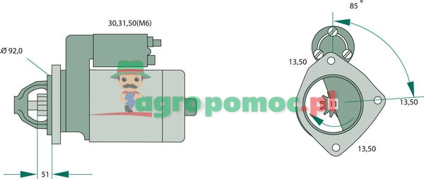Bosch Rozrusznik | 004 151 9401, 004 151 9501, 004 151 8801, 004 151 9001