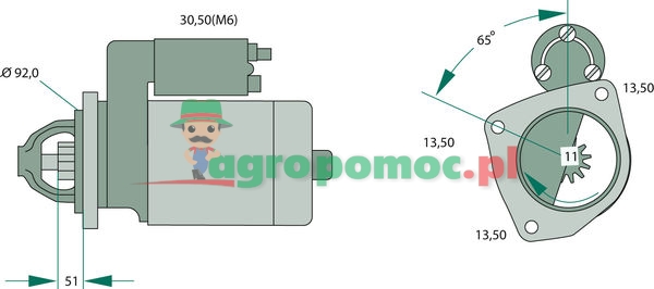 Bosch Rozrusznik | 1352290, 1357709