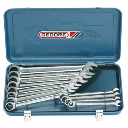 GEDORE Klucz płaski z grzechotką-zestaw | 7 R-012