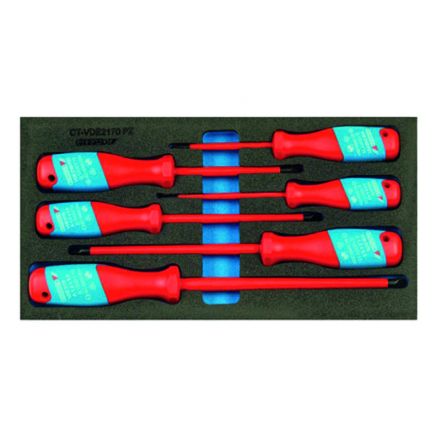 GEDORE Zestaw wkrętaków, VDE (dla elektryków) | 1500 CT1-VDE 2170 PZ