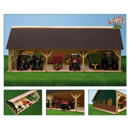 Kids Globe Drewniana szopa na traktor