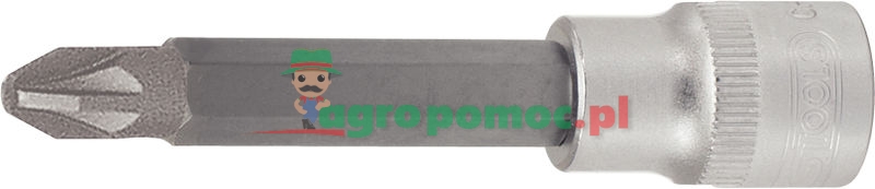 KS Tools 1/2" Bit-Stecknuss für Kreuzschlitz-Schrauben PZ, lang, PZ2