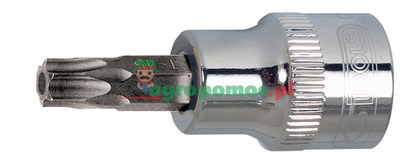 KS Tools 1/2" CHROMEplus® Bit-Stecknuss für TX-Schrauben mit Stirnlochbohrung, TB25