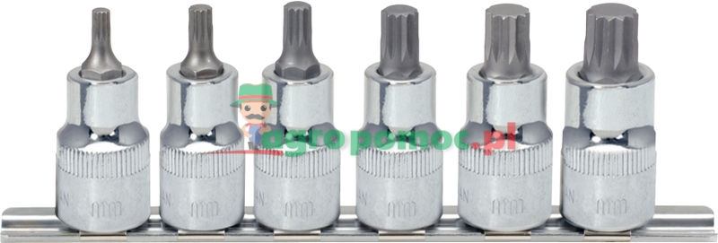 KS Tools 1/2" CHROMEplus® Bit-Stecknuss-Satz für Vielzahn (XZN®)-Schrauben, 6-tlg., M5-M14