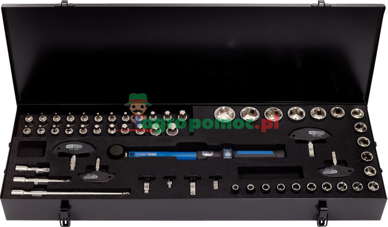 KS Tools 1/2" ERGOTORQUE®precision Drehmomentschlüssel-Werkzeugsatz 1-100 Nm, 52-tlg.
