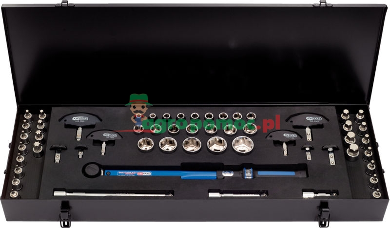 KS Tools 1/2" ERGOTORQUE®precision Drehmomentschlüssel-Werkzeugsatz 20-200 Nm, 52-tlg.