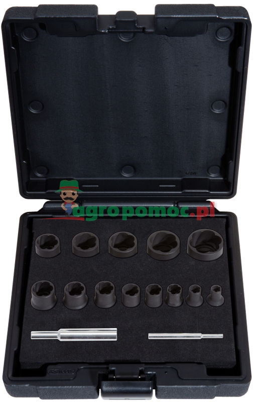 KS Tools 1/4"+1/2" Spiral-Profil-Stecknuss-Satz, 15-tlg.