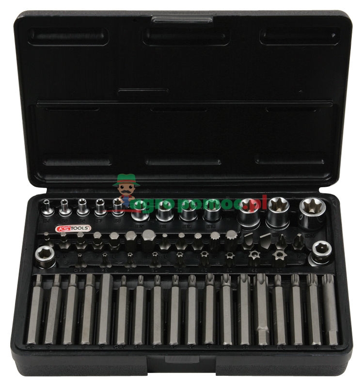 KS Tools 1/4"+3/8"+1/2" TX-Steckschlüssel- und Bit-Satz, 57-tlg.