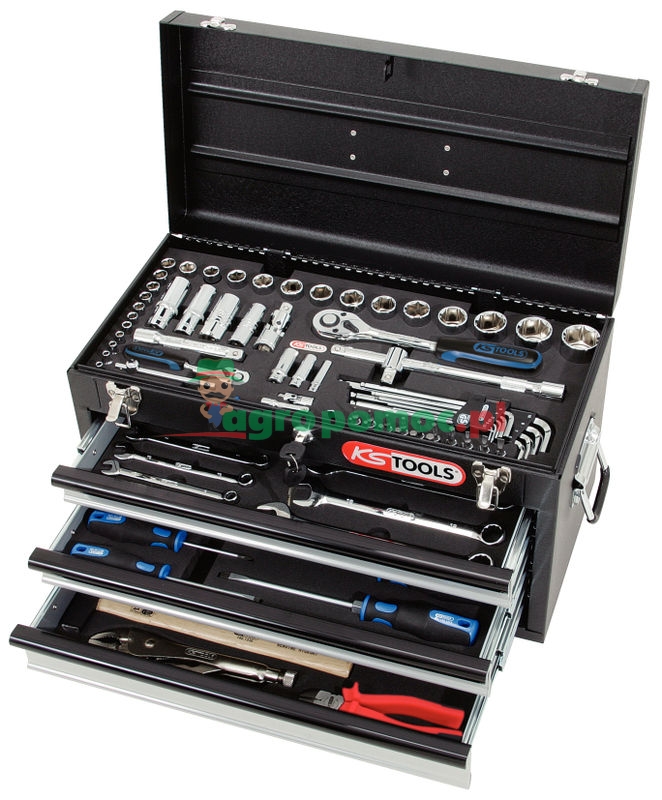 KS Tools 1/4"+3/8" CHROMEplus® Universal-Werkzeug-Satz, 99-tlg.