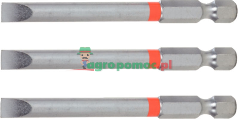 KS Tools 1/4" CHROMEplus® Bit für Schlitz-Schrauben, 75mm, 6mm, 3er Pack