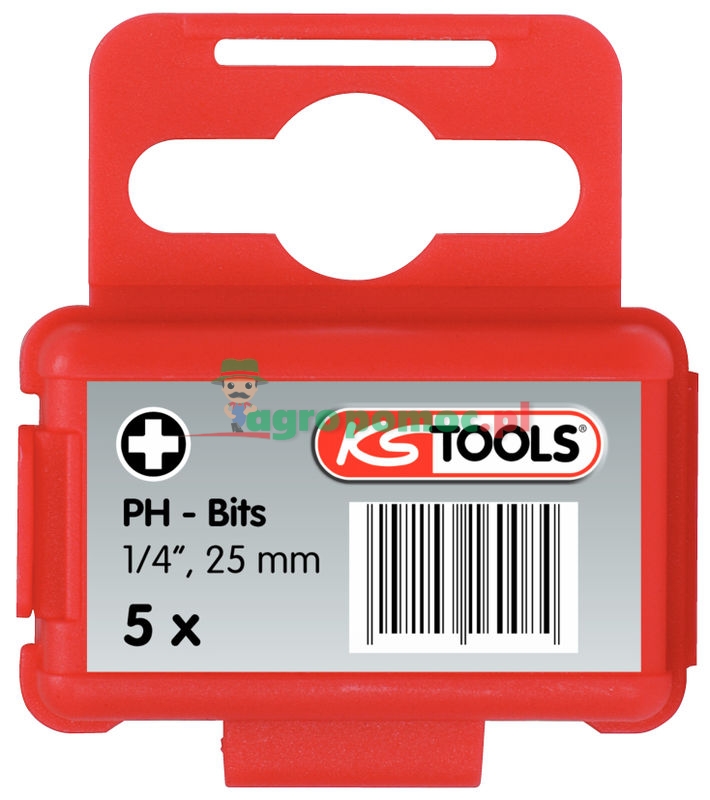 KS Tools 1/4" CLASSIC Bit für Kreuzschlitz-Schrauben PH, 25mm, PH3, 5er Pack
