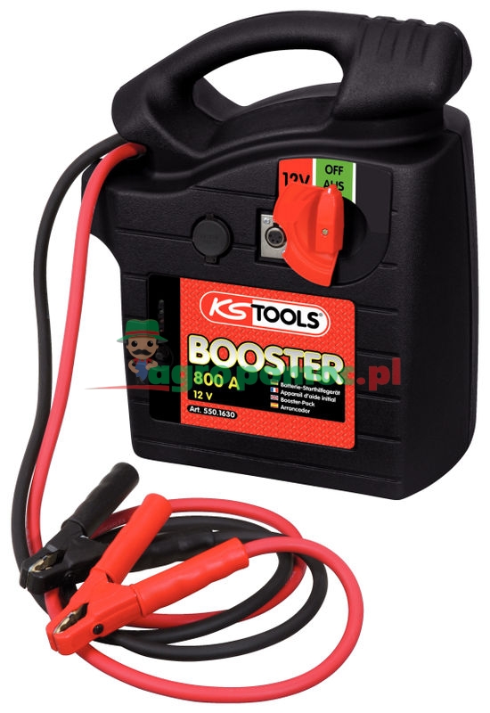 KS Tools 12V Batterie-Booster-mobiles Starthilfegerät 800A