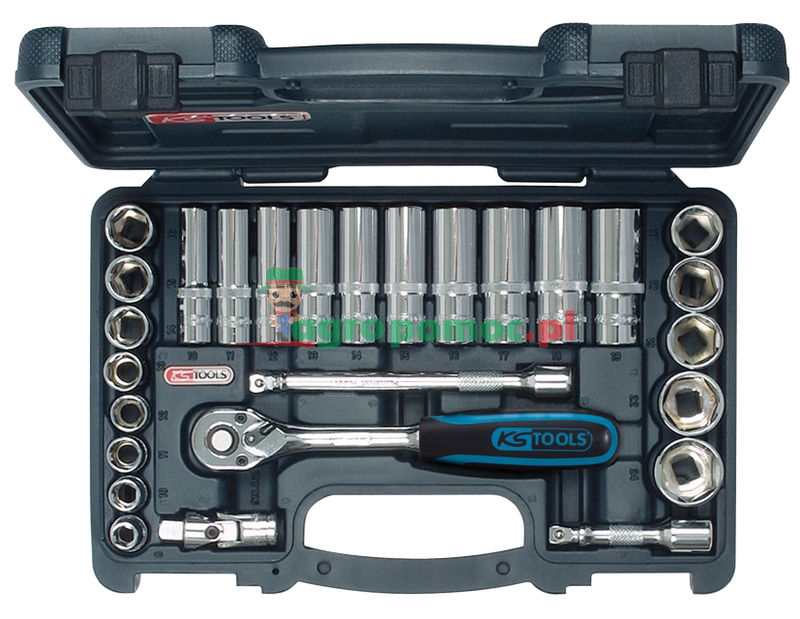 KS Tools 3/8" CHROMEplus® Steckschlüssel-Satz, 27-tlg.