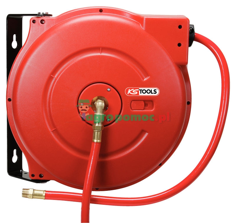 KS Tools Automatischer Druckluftschlauch-Aufroller, Ø 6mm x 15m