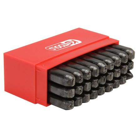 KS Tools Buchstaben-Prägestempel-Satz, 27-tlg.