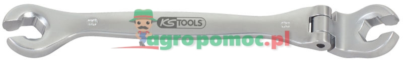 KS Tools CHROMEplus® offener Doppel-Ringschlüssel mit Gelenk, 8mm