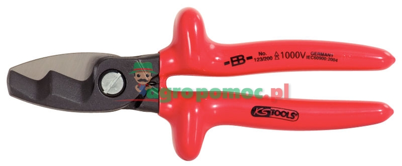 KS Tools CLASSIC 1000V Zwei-Schneiden-Kabelschere, 200mm