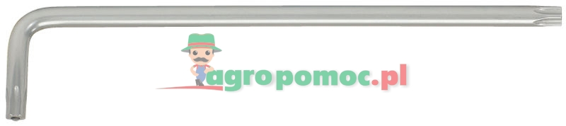 KS Tools CLASSIC Fünfstern-Profil-Winkelstiftschlüssel mit Bohrung, extra lang, TS40