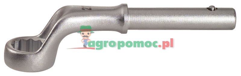 KS Tools CLASSIC Klucz oczkowy do dociągania, wygięty, 60mm