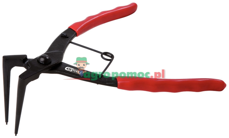KS Tools CLASSIC Langarm-Seegeringzange für Außensicherungsringe, abgewinkelt, 185mm
