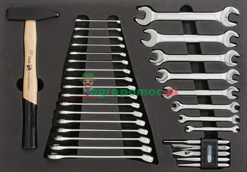 KS Tools CLASSIC Zestaw kluczy i młotków, metryczny, 31-el., 1/1 wkład systemowy