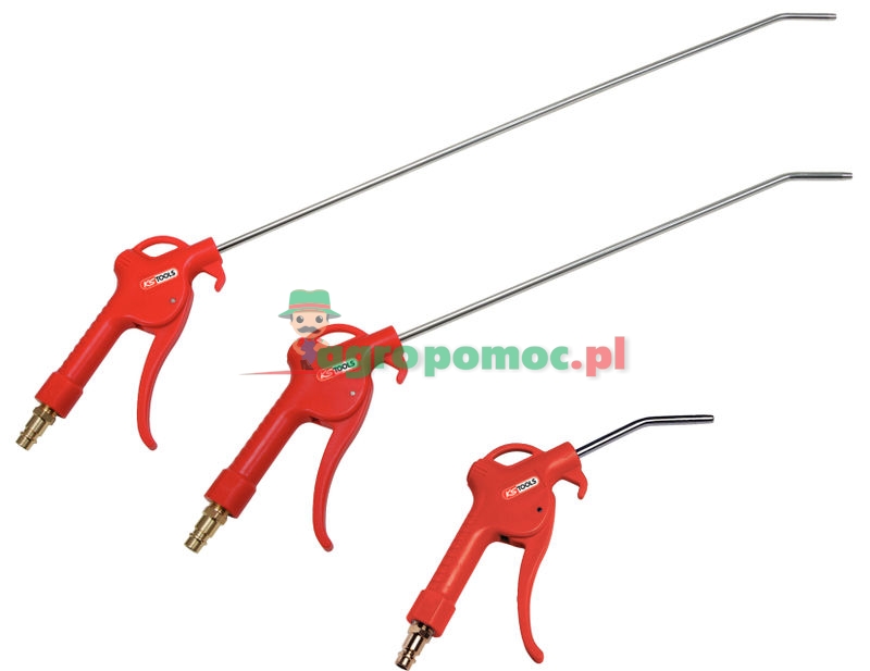 KS Tools Druckluft-Ausblaspistolen-Satz, 3-tlg., 95-500mm