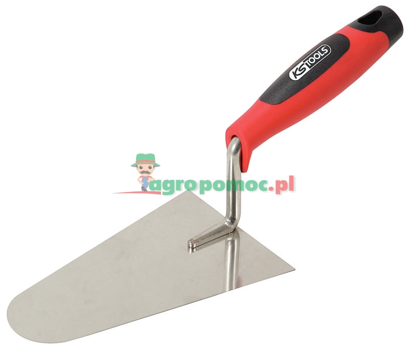KS Tools Edelstahl-Stuckateurkelle, rund, 200mm, mit 2-Komponentengriff