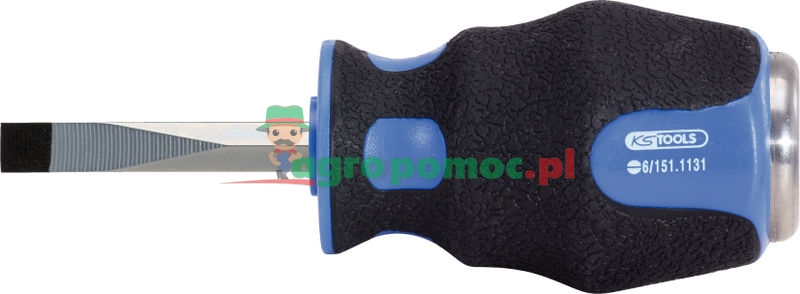 KS Tools ERGOTORQUE®max Schlagkappen-Schraubendreher für Schlitzschrauben, kurze Form, 6mm