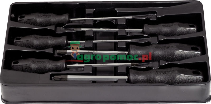 KS Tools ERGOTORQUE® Schraubendreher-Satz, 7-tlg., TX mit Bohrung