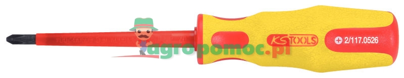 KS Tools ERGOTORQUE® VDE Schraubendreher für Kreuzschrauben PH, PH1