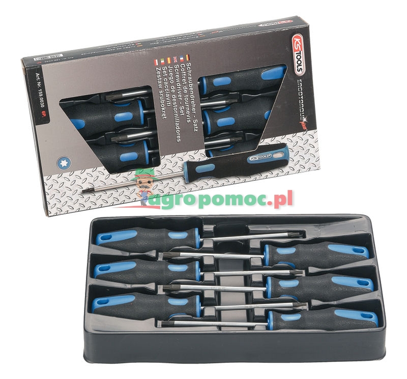 KS Tools ERGOTORQUE+ Zestaw śrubokrętów,6-częściowy