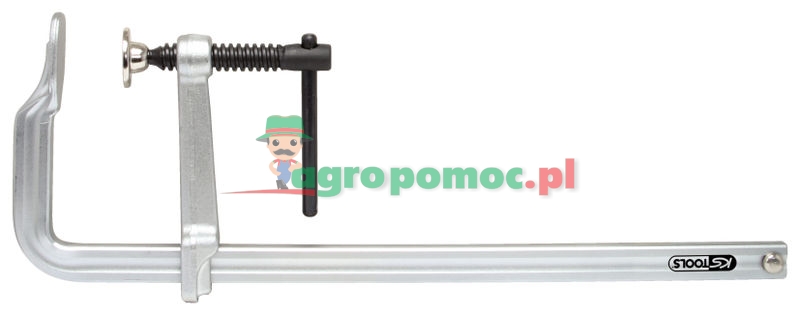 KS Tools Ganzstahl-Schraubzwinge mit Knebel, 120-600mm